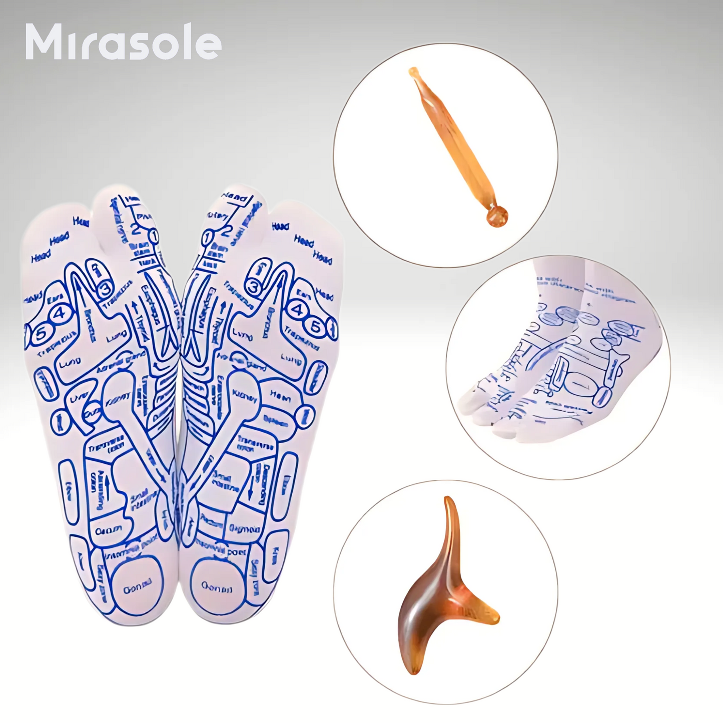 Mirasole™ Acupressure Reflexology Socks With Massage Tool