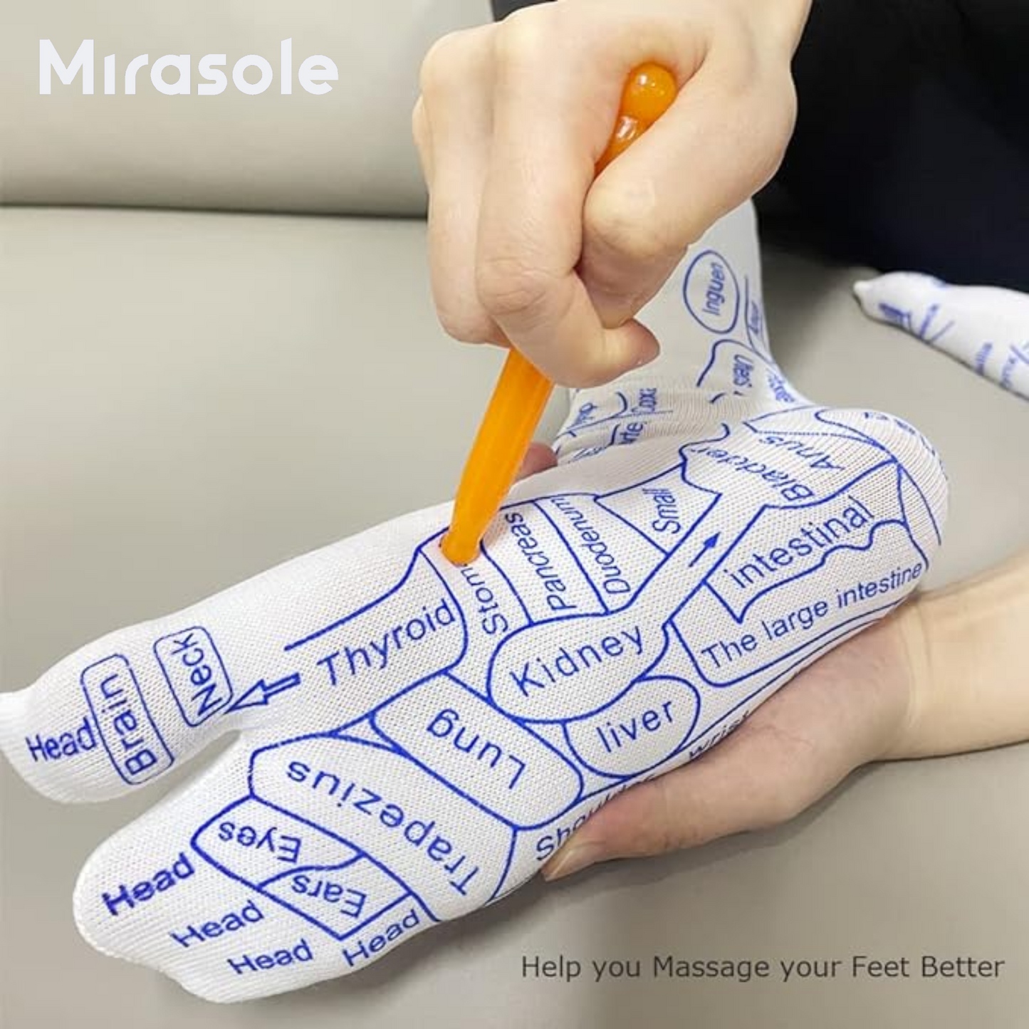 Mirasole™ Acupressure Reflexology Socks With Massage Tool