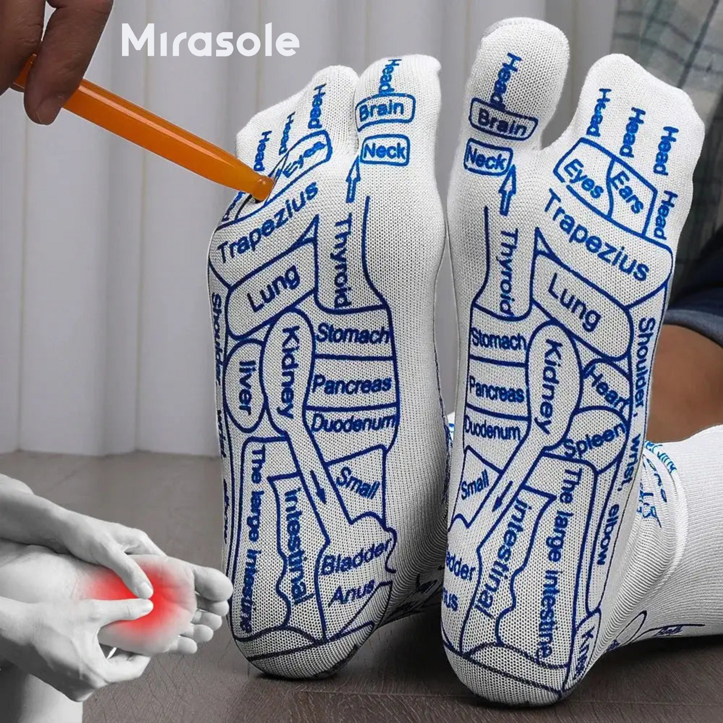 Mirasole™ Acupressure Reflexology Socks With Massage Tool