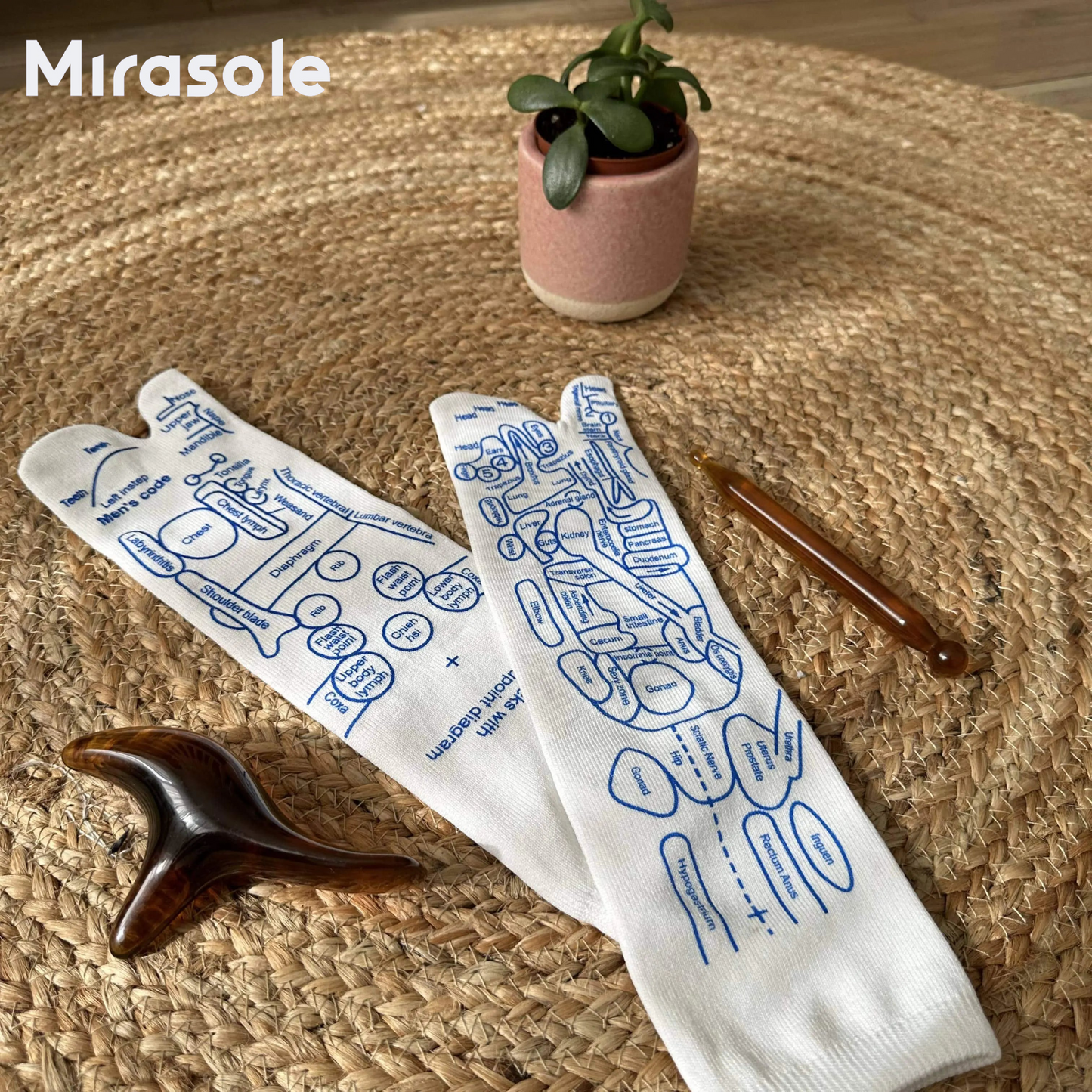 Mirasole™ Acupressure Reflexology Socks With Massage Tool