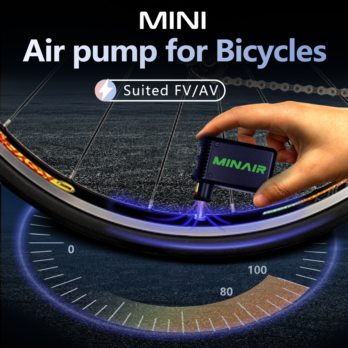 MinAir™ Rechargeable Mini Bicycle Pump